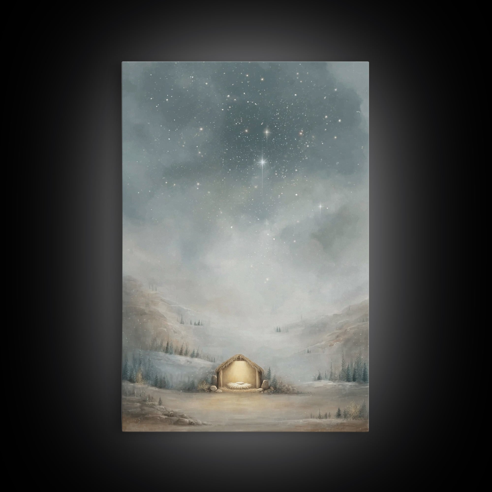 Star of Bethlehem – Framed Canvas Print – Christmas Art – Christian Wall Art – Christian Art Canvas – Christian Christmas Decor – Christian