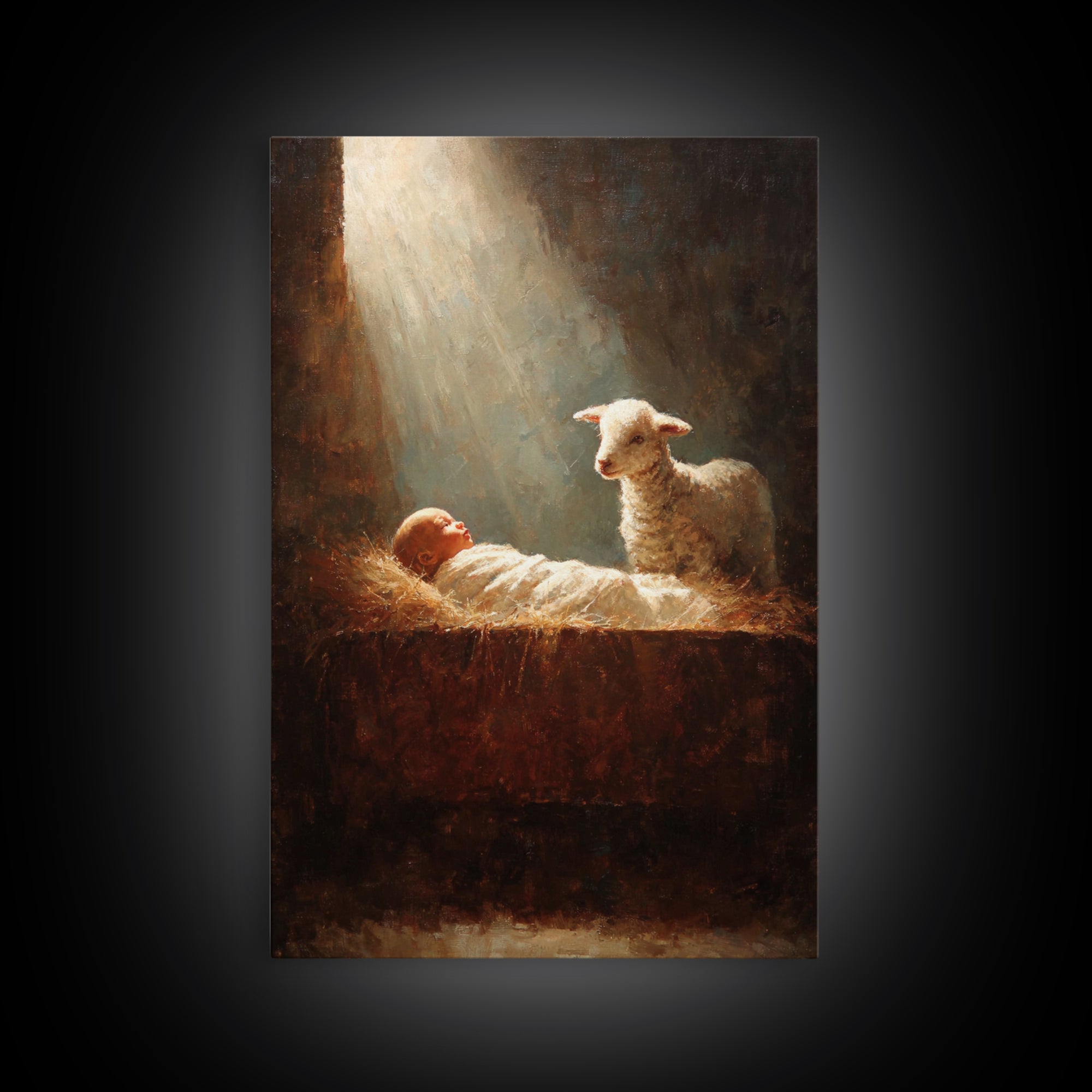 Radiant Child Hope, Framed Canvas Print, Christian Wall Art, Jesus Painting, Christian Christmas Art, Christmas Canvas Wall Art, Christian