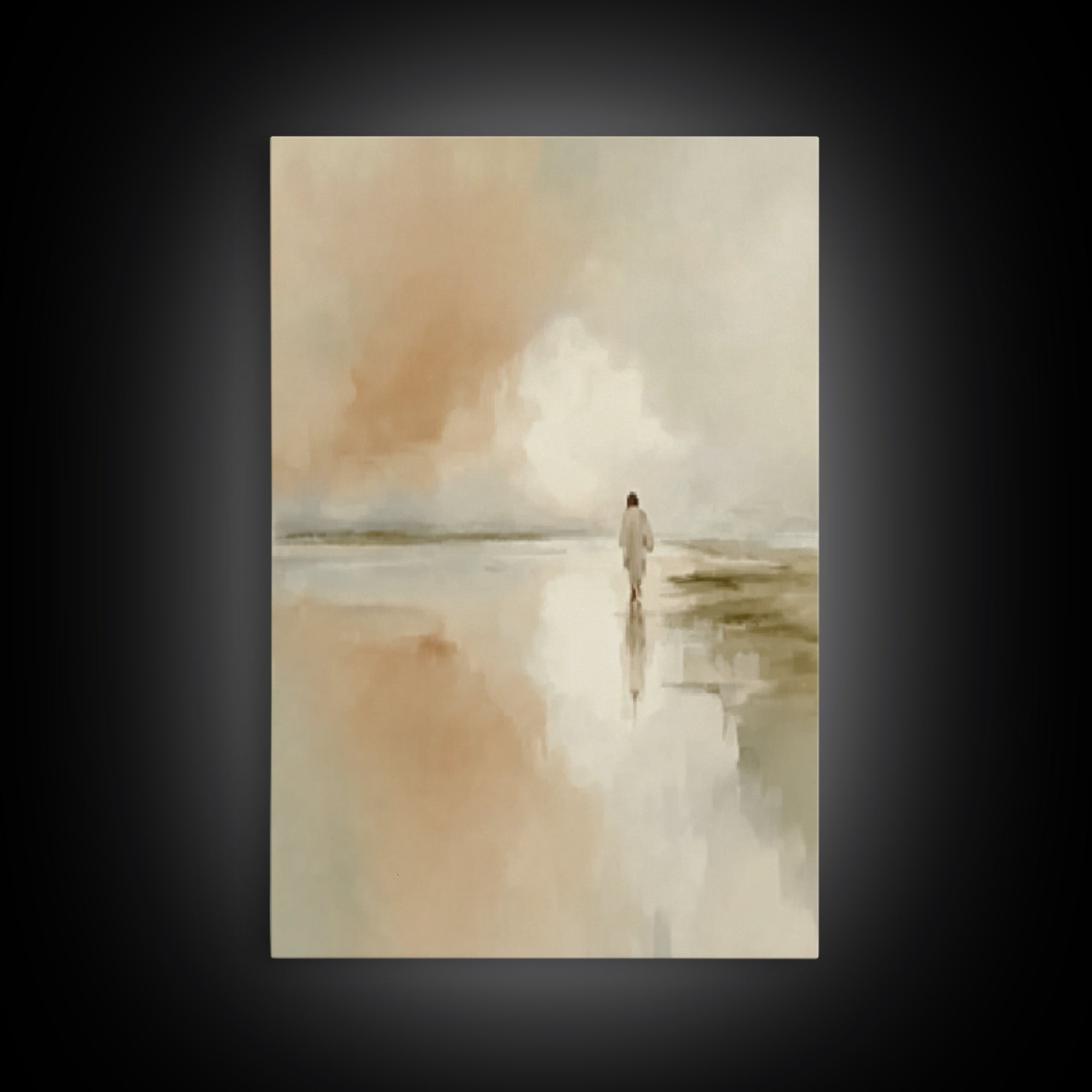 Graceful Shore Path | Framed Canvas Print | Christian Wall Art | Christian Art Canvas | Modern Christian Art | Subtle Christian Art | Chris