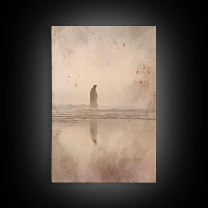 Desert Walk Grace | Framed Canvas Print | Christian Wall Art | Subtle Christian Art | Jesus Art Print | Christian Art Canvas | Christian Pa
