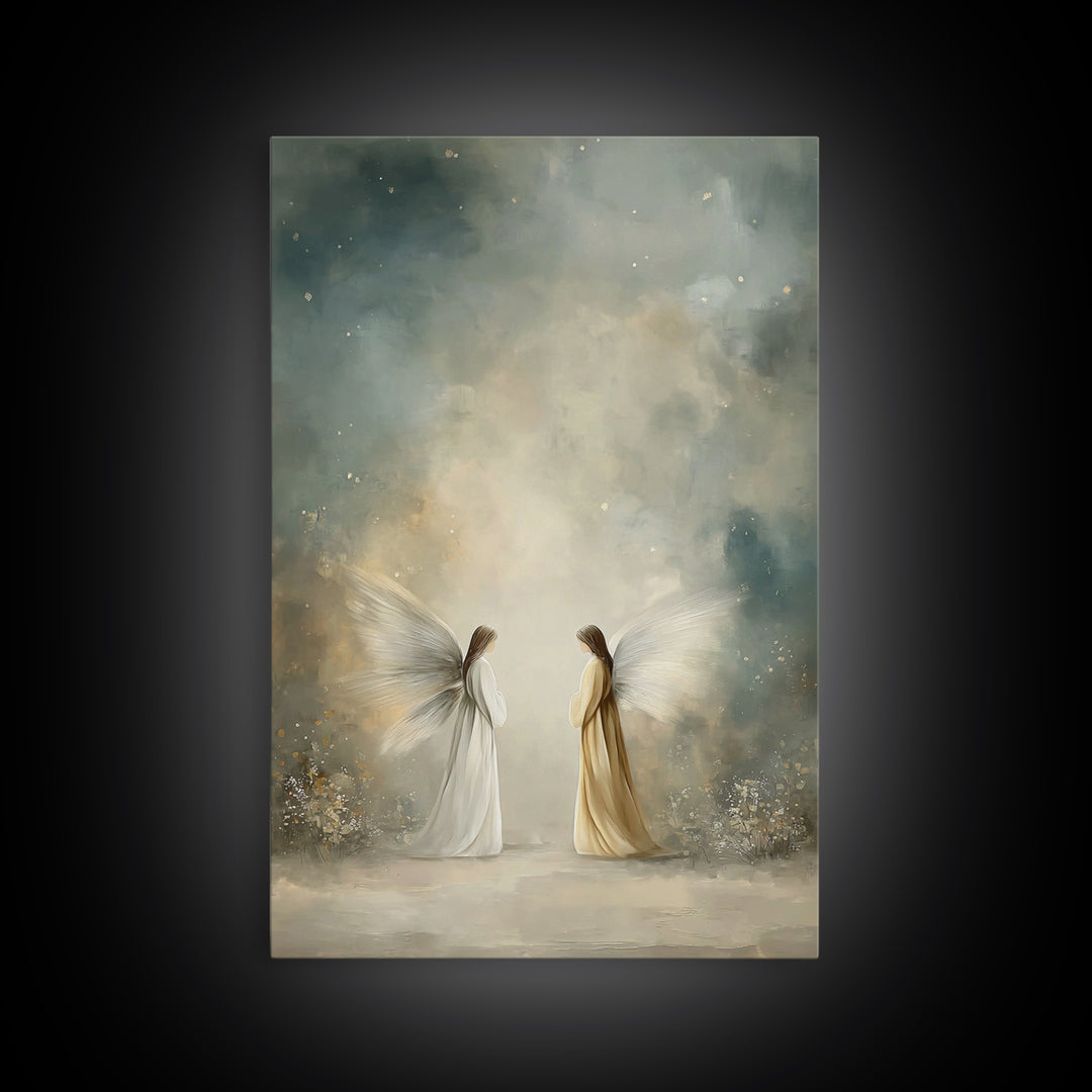 Heavenly Dawn Grace – Framed Canvas Print – Christian Wall Art – Christian Art Canvas – Christmas Art – Christian Decor – Modern Art