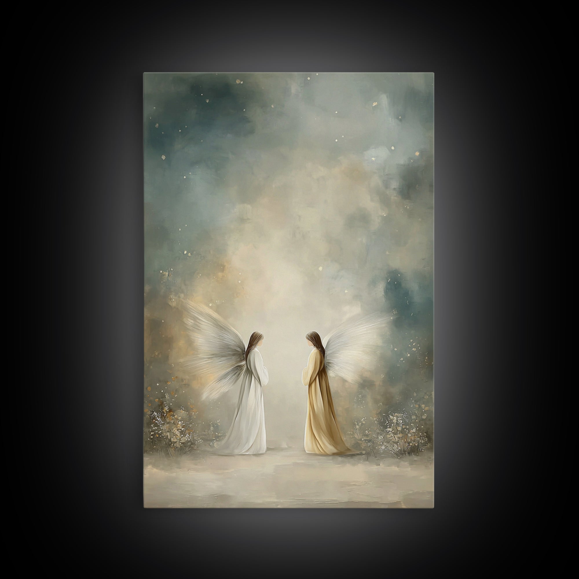 Heavenly Dawn Grace – Framed Canvas Print – Christian Wall Art – Christian Art Canvas – Christmas Art – Christian Decor – Modern Art