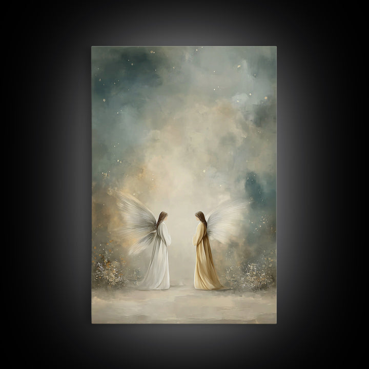 Heavenly Dawn Grace – Framed Canvas Print – Christian Wall Art – Christian Art Canvas – Christmas Art – Christian Decor – Modern Art