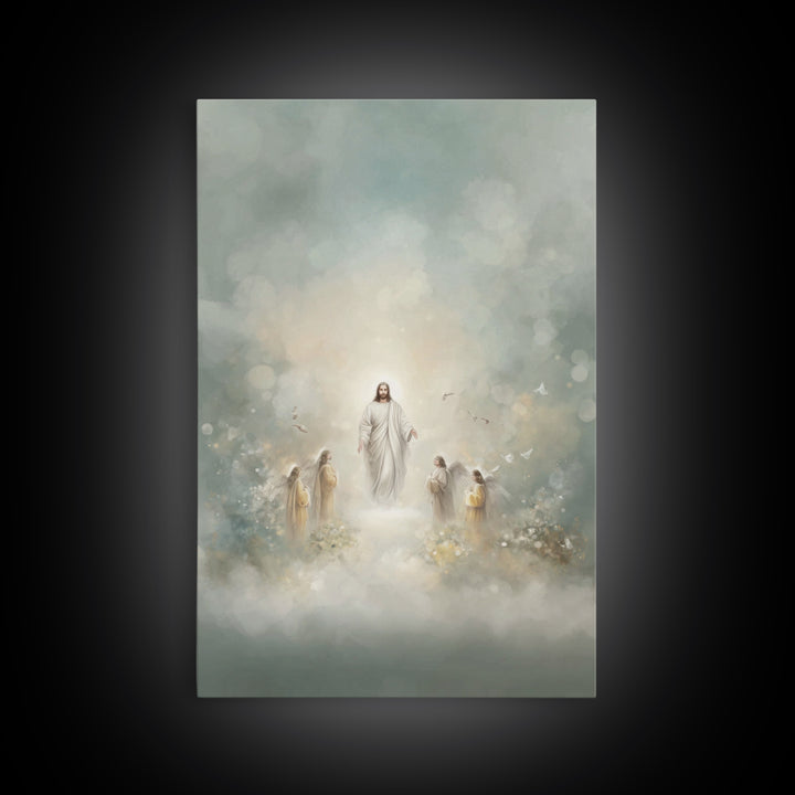 Rising Messiah | Framed Canvas Print | Christian Wall Art | Jesus Painting | Large Jesus Wall Art | Christian Art Canvas | Christian Decor