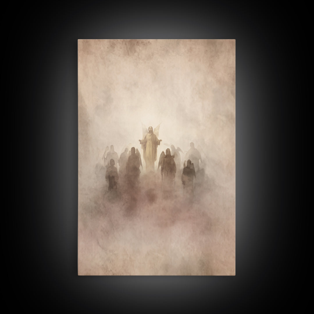 Angel Host Glory | Framed Canvas Print | Christian Art Canvas | Christian Wall Art | Christian Decoration | Christian Art Painting | Christ