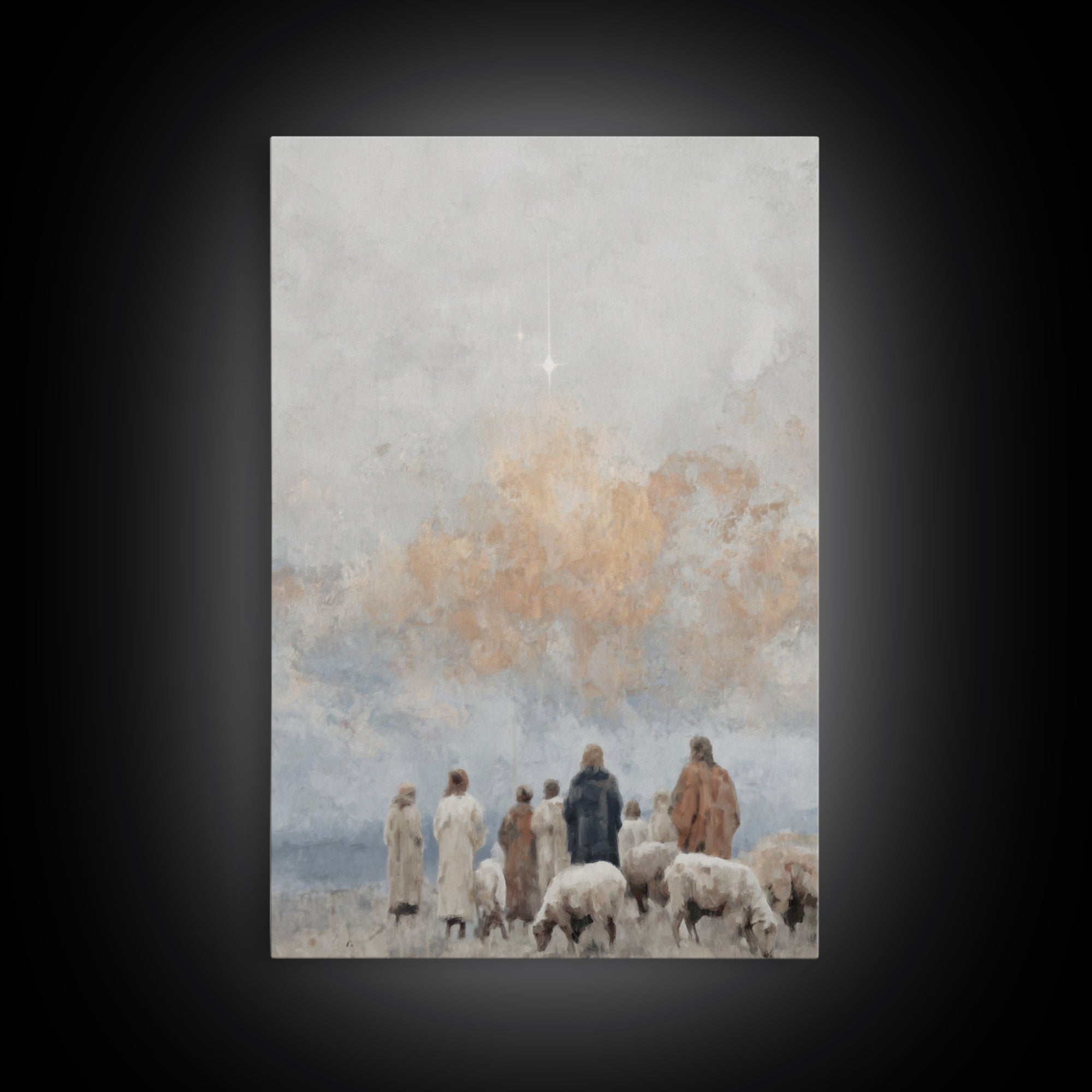 Shepherds Of Wonder | Framed Canvas Print | Christian Wall Art | Christian Christmas Art | Christian Art Canvas | Christmas Art Prints | Ch