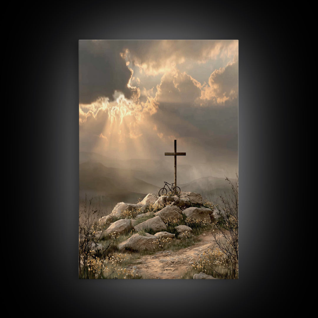 Rays Of Mercy | Framed Canvas Print | Christian Wall Art | Christian Art | Christian Art Canvas | Large Christian Art | Christian Gift Idea