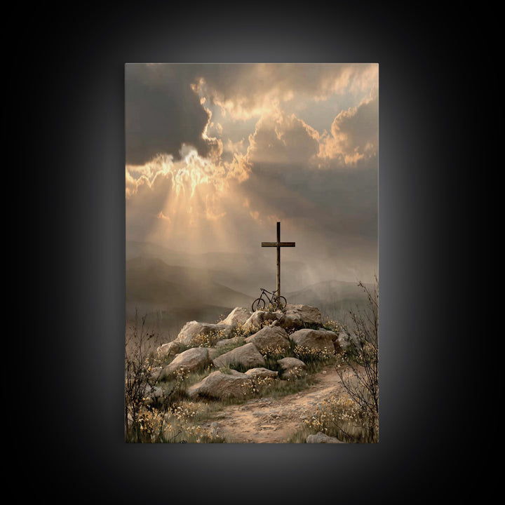 Rays Of Mercy | Framed Canvas Print | Christian Wall Art | Christian Art | Christian Art Canvas | Large Christian Art | Christian Gift Idea