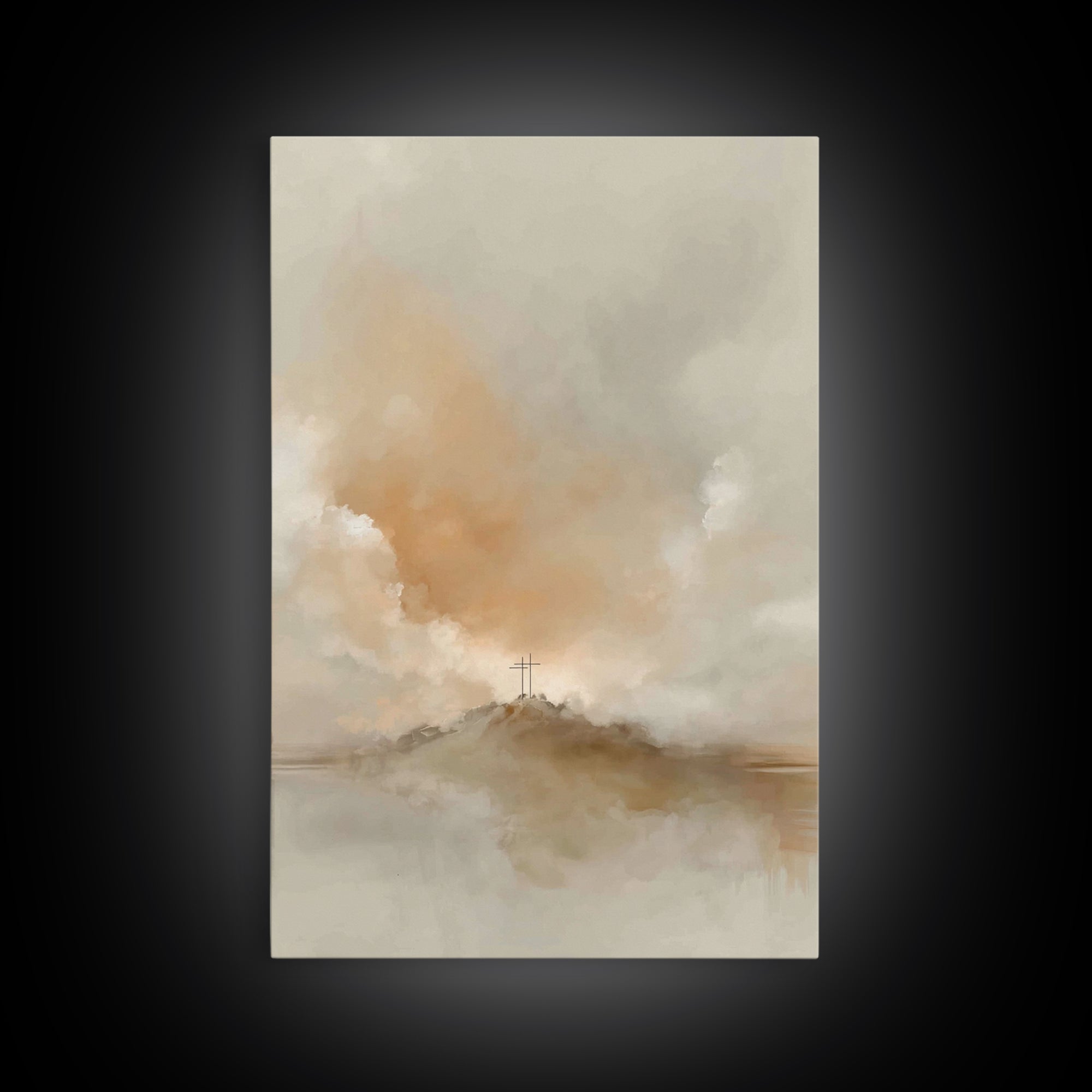 Cross Of Promise – Framed Canvas Print – Christian Art Work – Christian Wall Art – Abstract Christian Art – Christian Art Canvas – Christia