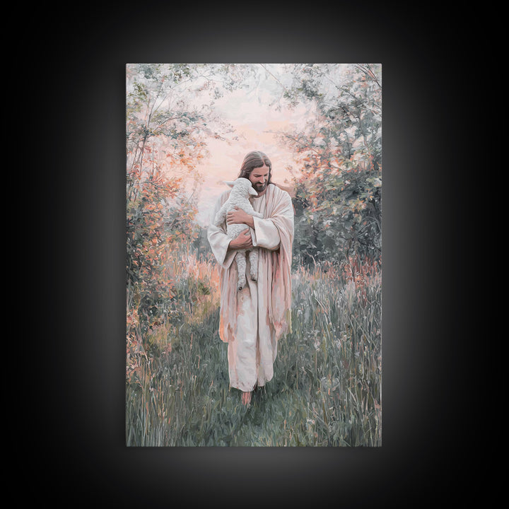 Field Of Compassion – Framed Canvas Print – Christian Art Canvas – Christian Wall Art – Vintage Christian Art – Christian Paintings – Chris