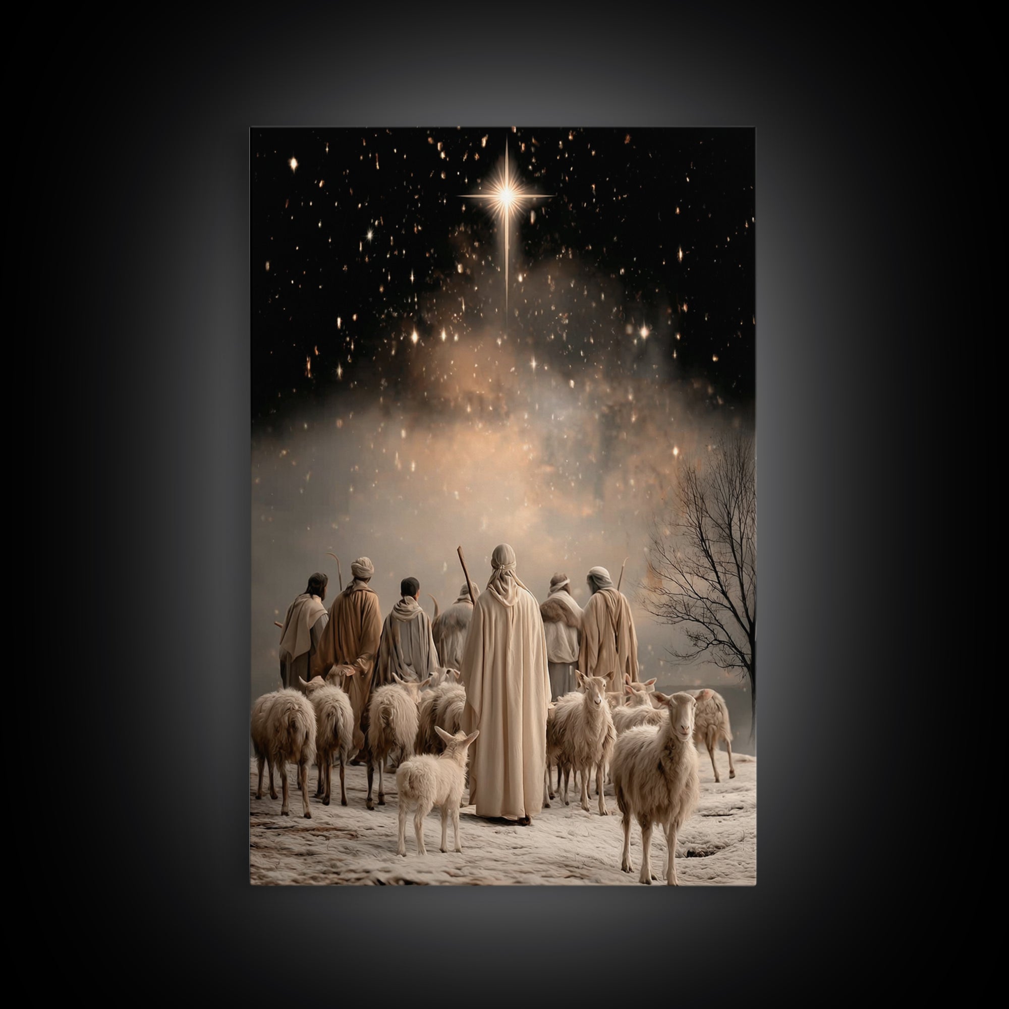 Bethlehem Plains | Framed Canvas Print | Christmas Art Prints | Christian Art Canvas | Christian Wall Art | Vintage Christian Art | Christi