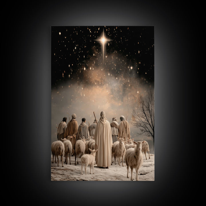 Bethlehem Plains | Framed Canvas Print | Christmas Art Prints | Christian Art Canvas | Christian Wall Art | Vintage Christian Art | Christi