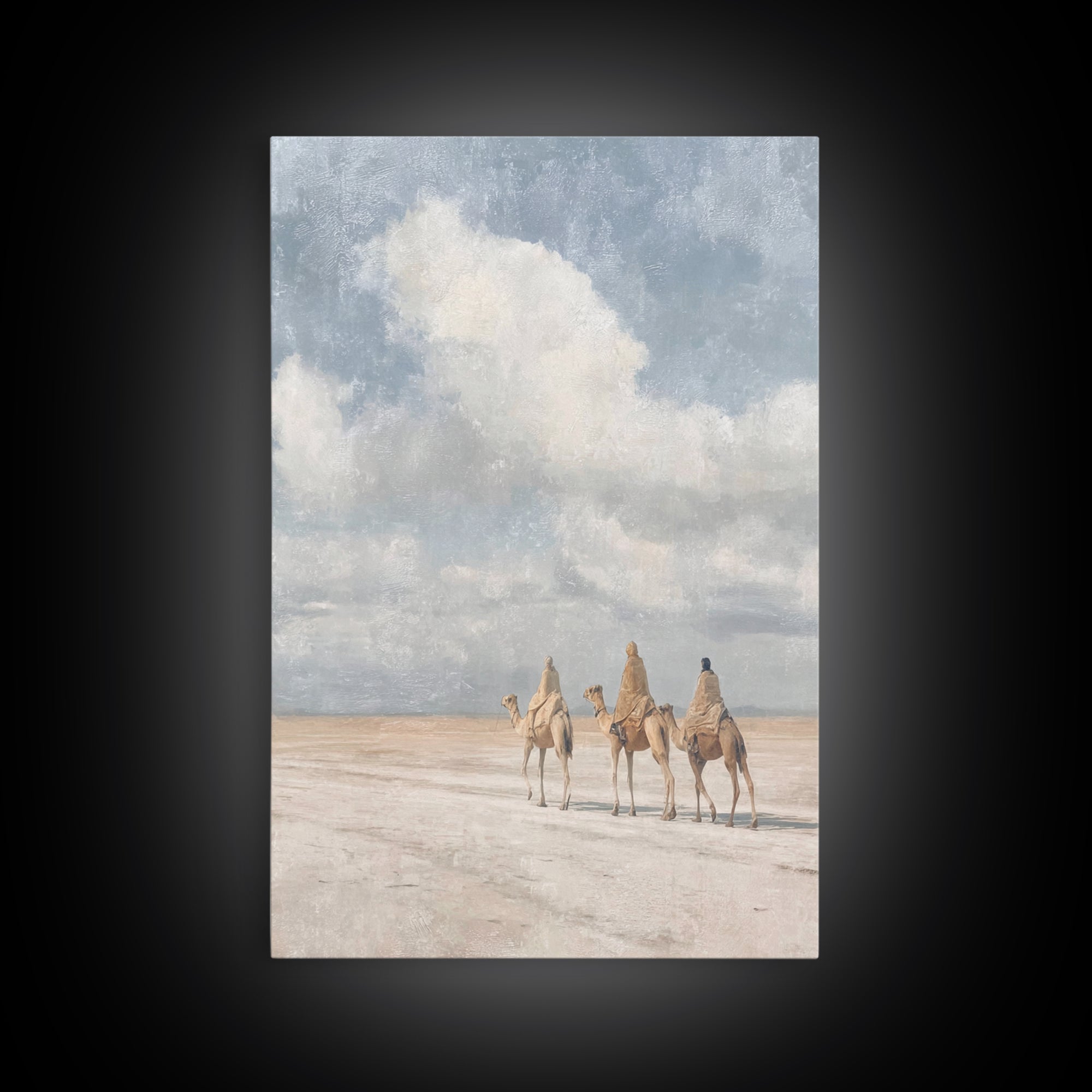 Three Kings Journey | Framed Canvas Print | Christmas Wall Art | Christian Christmas Art | Christian Art Canvas | Modern Christian Art