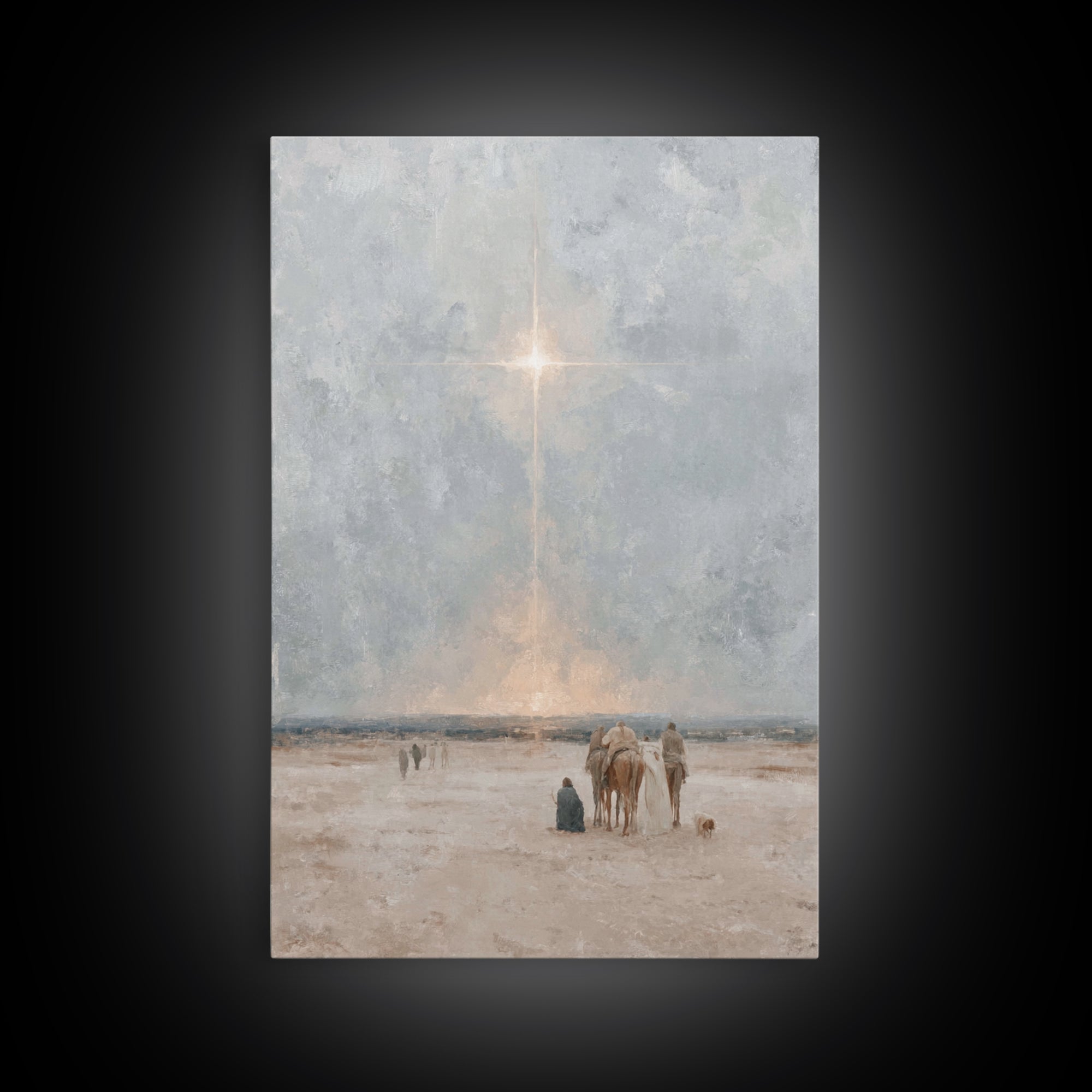 The Guiding Star – Framed Canvas Print – Christian Wall Art – Christian Art Canvas – Jesus Painting – Christmas Art – Christian Christmas A