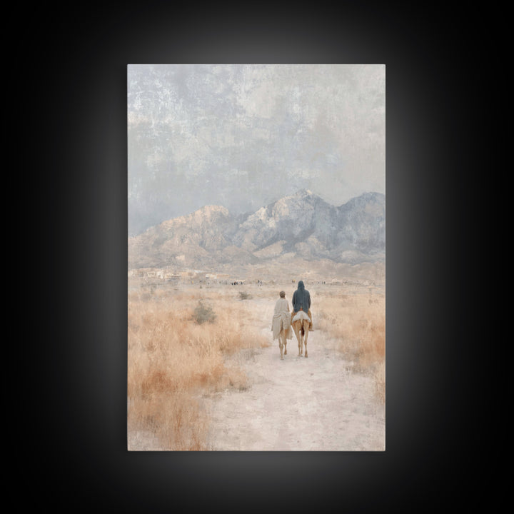 Desert Journey Light – Framed Canvas Print – Christian Wall Art – Jesus Painting – Christian Art Canvas – Christmas Art – Christmas Wall Ar