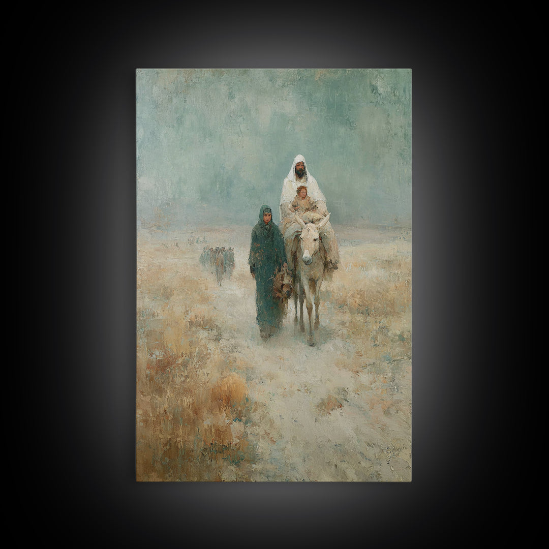 Sacred Refuge Path – Framed Canvas Print – Christian Art Canvas – Christian Wall Art – Christmas Art – Jesus Painting – Christian Decor