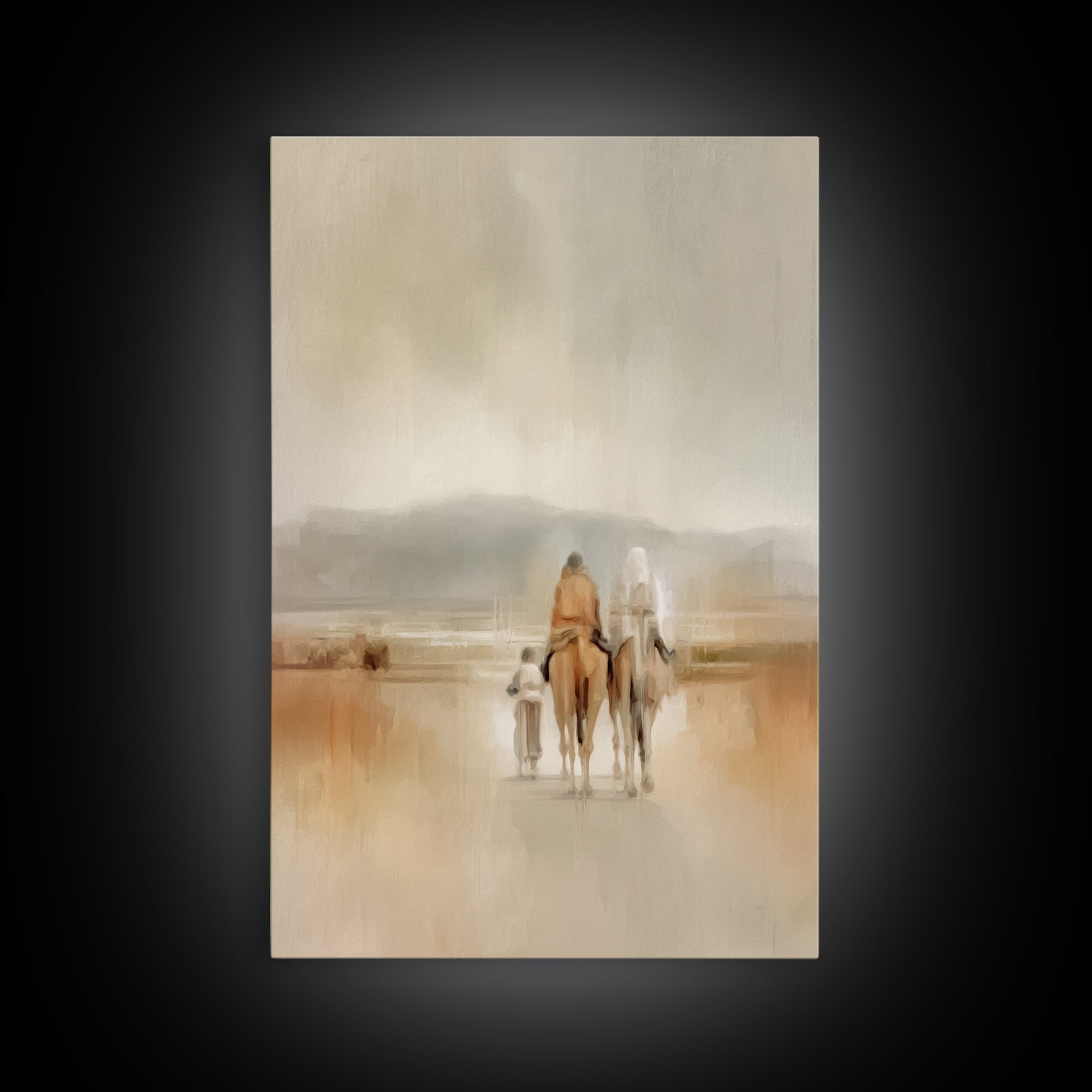 Evening Star Trail – Framed Canvas Print – Christian Art Canvas – Christian Christmas Art – Jesus Painting – Christian Wall Art – Christmas