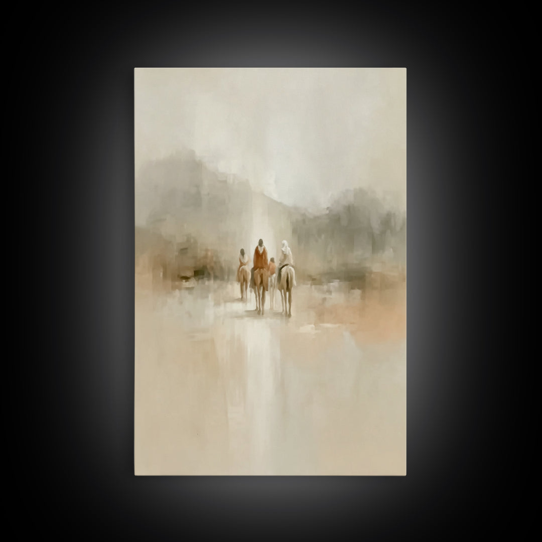 Radiant Horizon Walk – Framed Canvas Print – Christian Wall Art – Christian Art Canvas – Christmas Art – Jesus Painting – Christian Decor