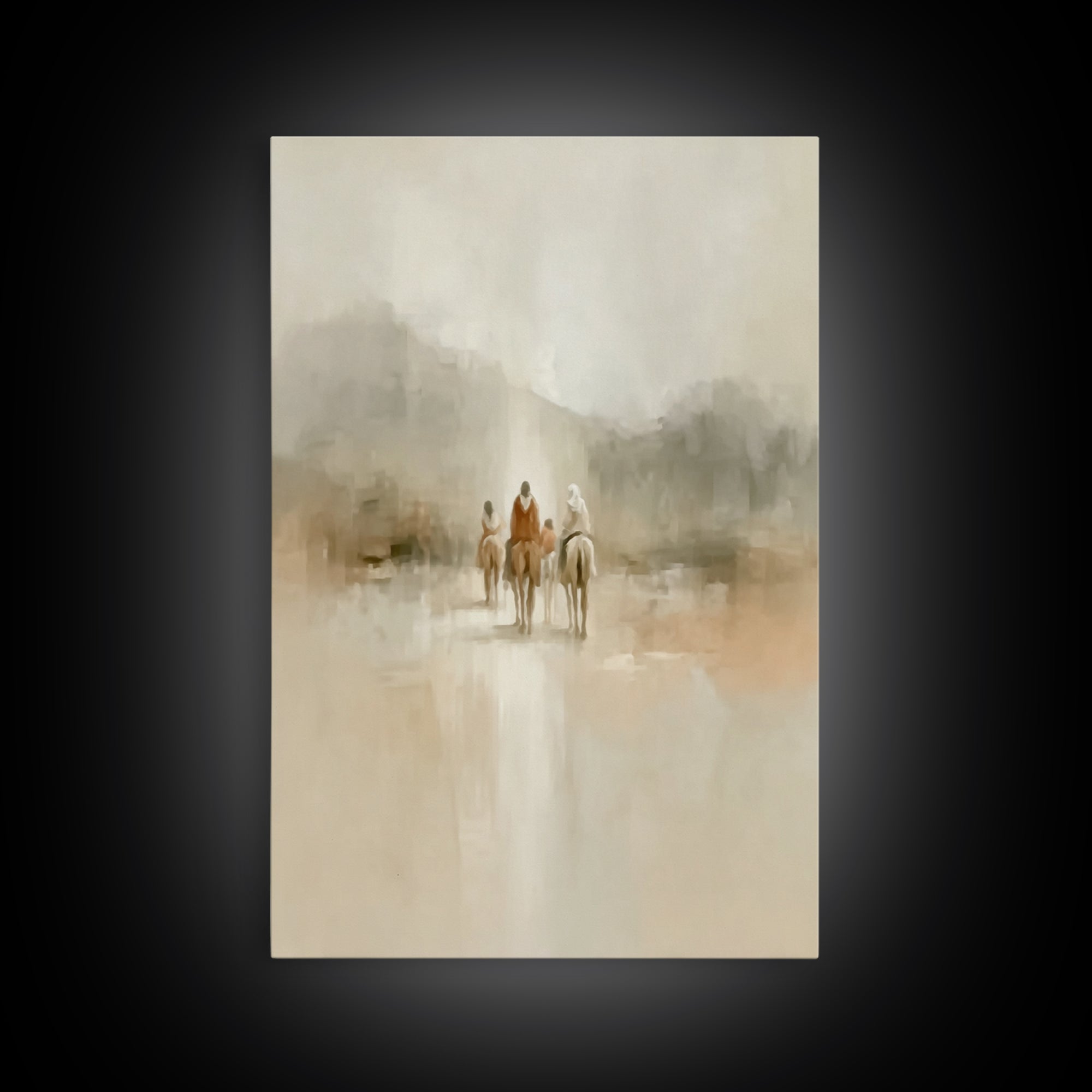 Radiant Horizon Walk – Framed Canvas Print – Christian Wall Art – Christian Art Canvas – Christmas Art – Jesus Painting – Christian Decor