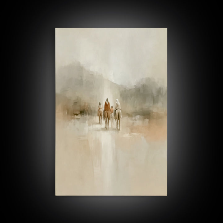 Radiant Horizon Walk – Framed Canvas Print – Christian Wall Art – Christian Art Canvas – Christmas Art – Jesus Painting – Christian Decor