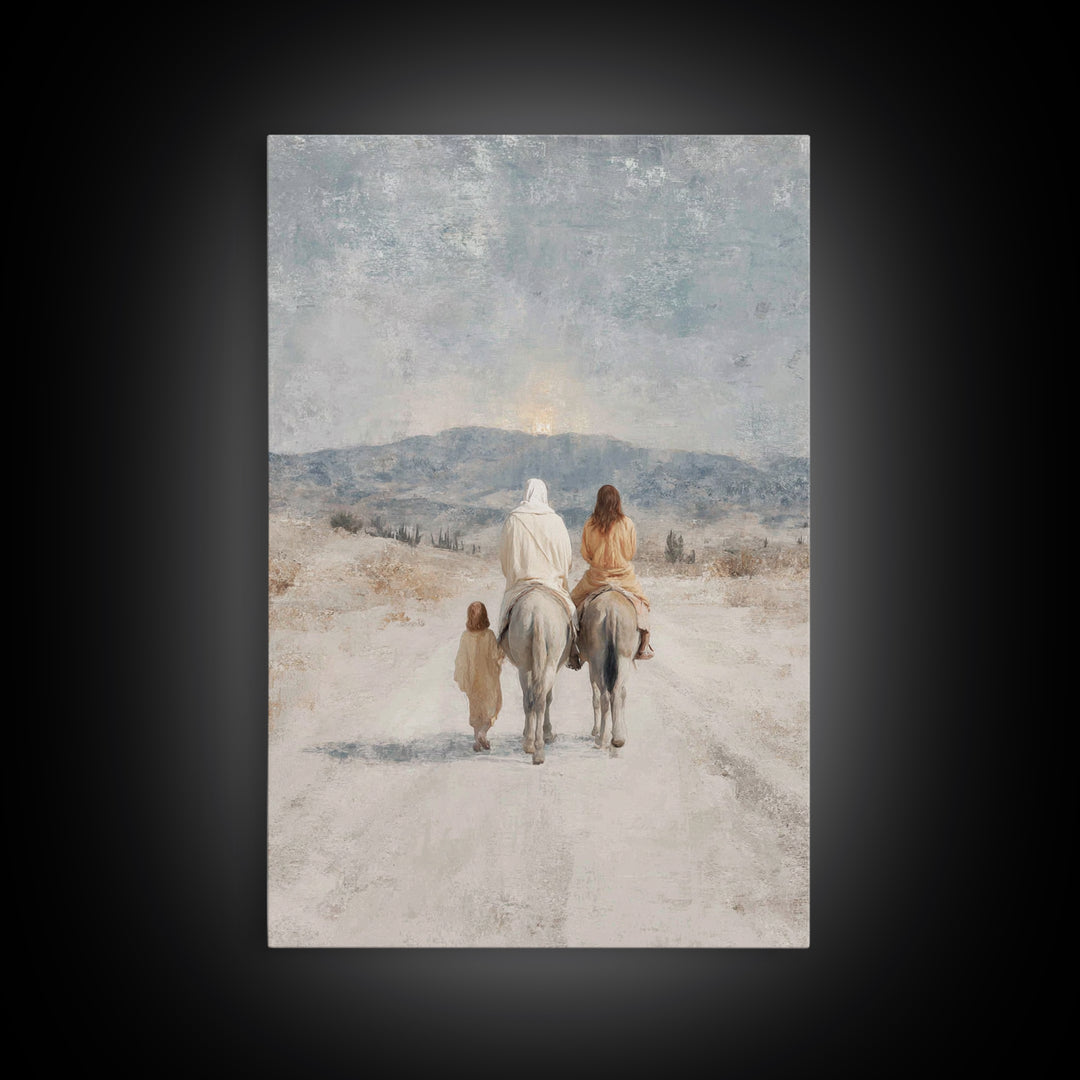 Holy Road Light | Framed Canvas Print | Christian Art Canvas | Christian Wall Art | Christian Christmas Art | Jesus Painting | Christian De