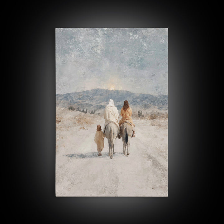 Holy Road Light | Framed Canvas Print | Christian Art Canvas | Christian Wall Art | Christian Christmas Art | Jesus Painting | Christian De