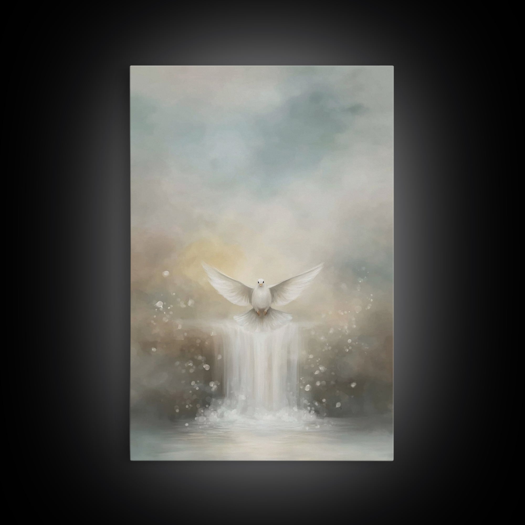 Spirit Of Peace – Framed Canvas Print – Christian Art Canvas – Christian Wall Art – Christian Art – Christian Gift – Minimalist Christian A