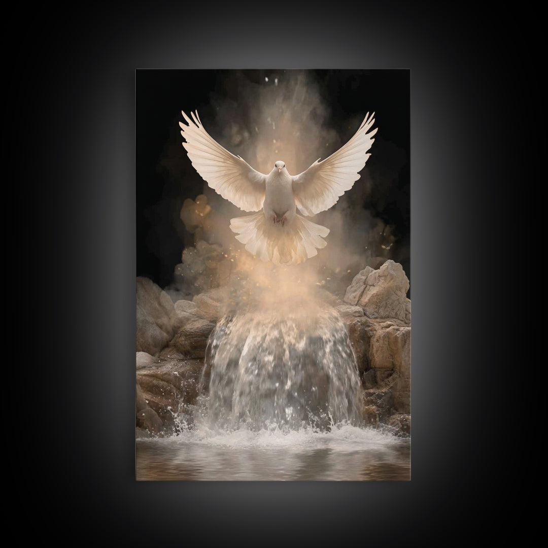 Living Water Light – Framed Canvas Print – Christian Art Canvas – Christian Wall Art – Christian Art – Christian Painting – Christian Gift
