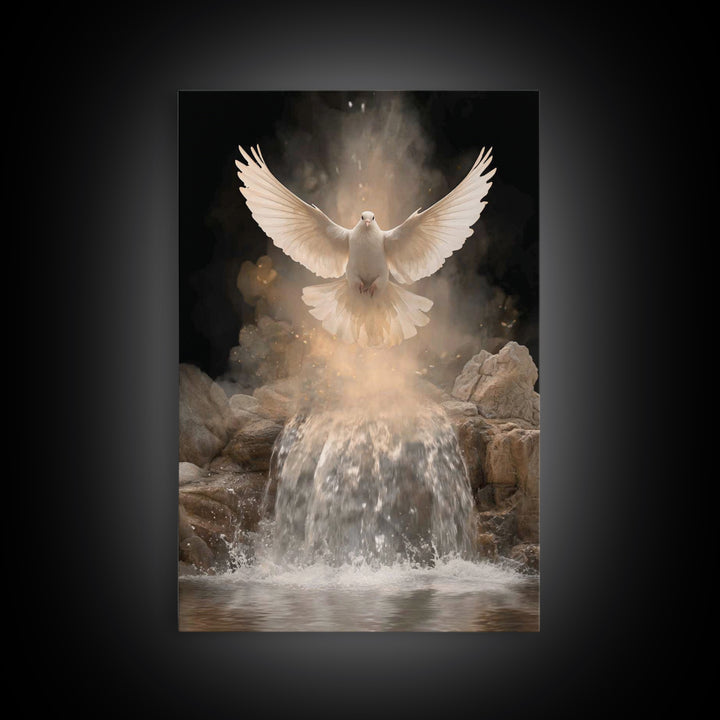 Living Water Light – Framed Canvas Print – Christian Art Canvas – Christian Wall Art – Christian Art – Christian Painting – Christian Gift