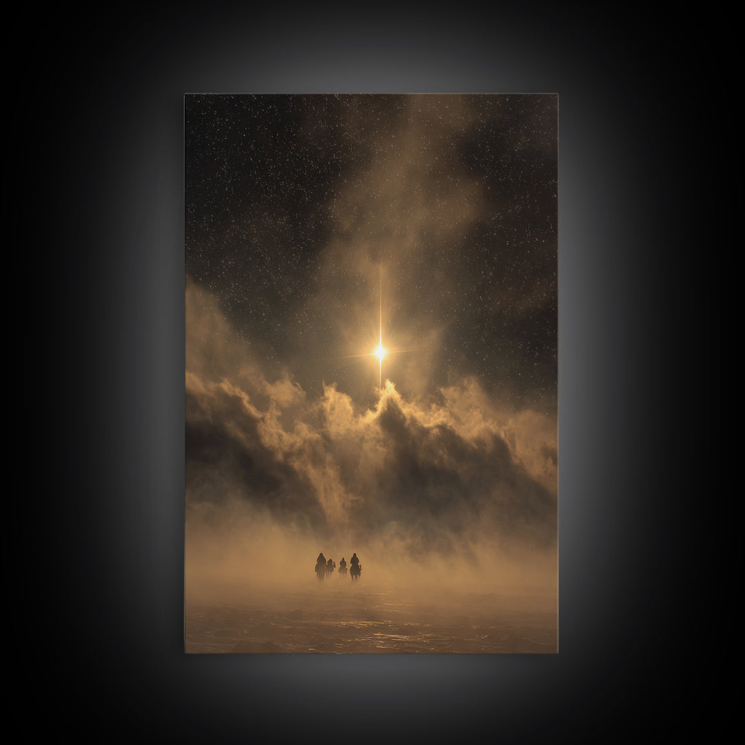 Journey of Kings – Framed Canvas Print – Christian Wall Art – Christian Christmas Art – Jesus Painting – Christmas Canvas Wall Art