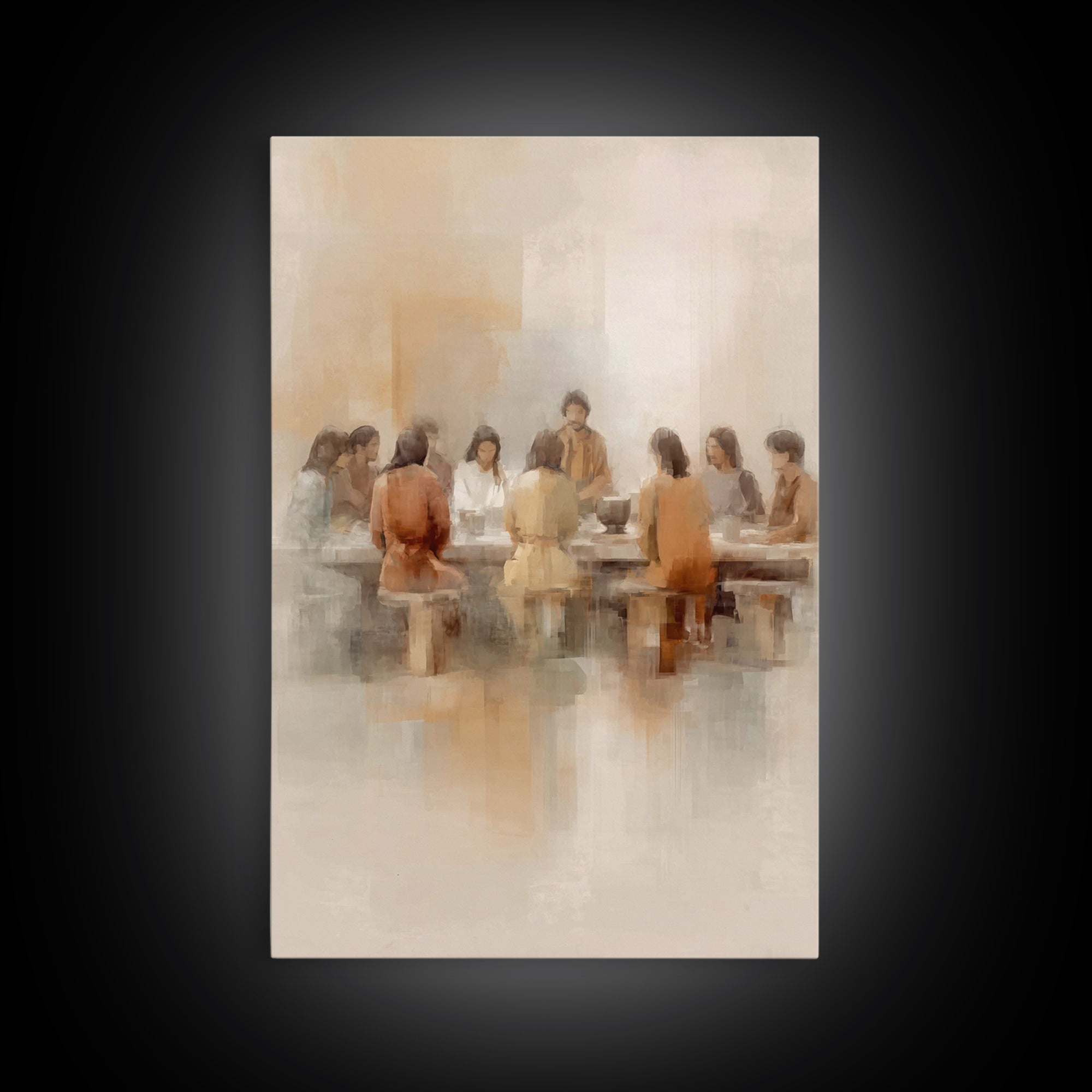 Graceful Supper – Framed Canvas Print – Christian Wall Art – Christian Art Work – Jesus Painting – Christmas Art – Christian Art Canvas – C