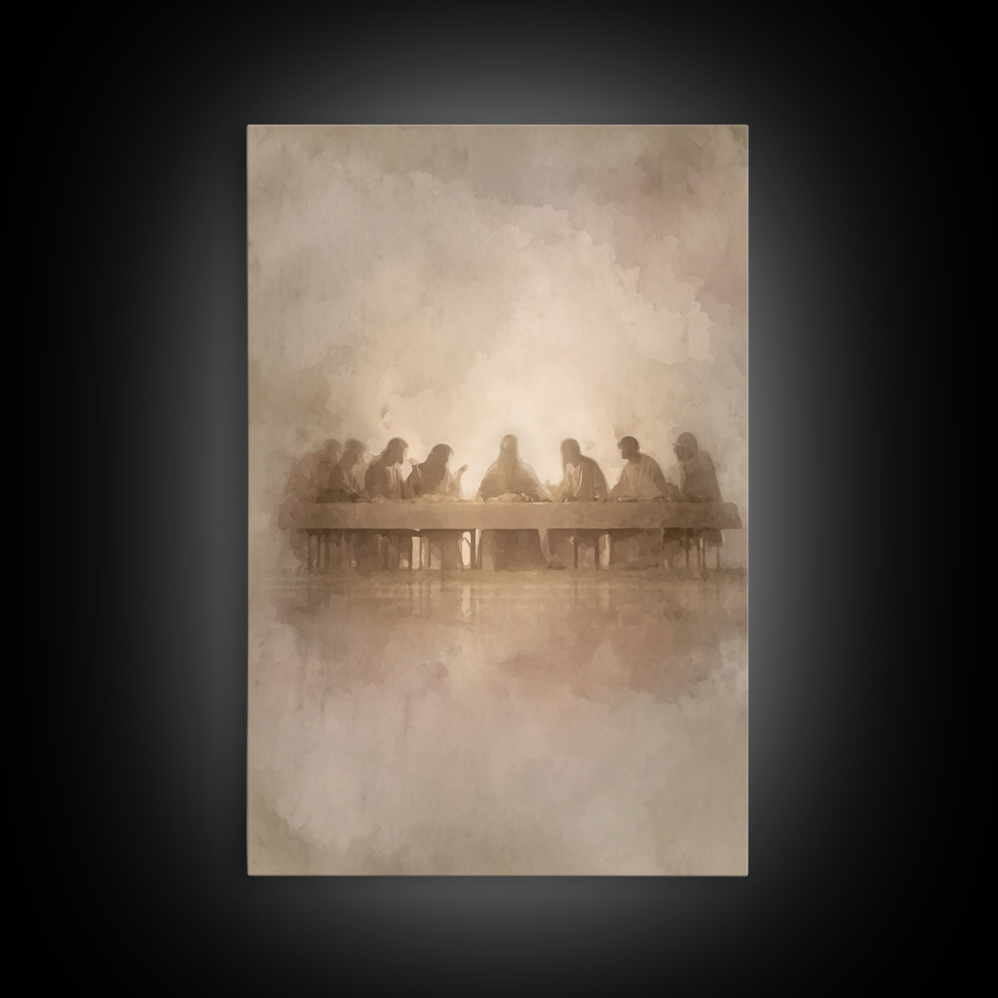 Divine Fellowship – Framed Canvas Print – Christian Art Print – Jesus Canvas Art – Christian Wall Art – Christmas Decor – Christian Christm