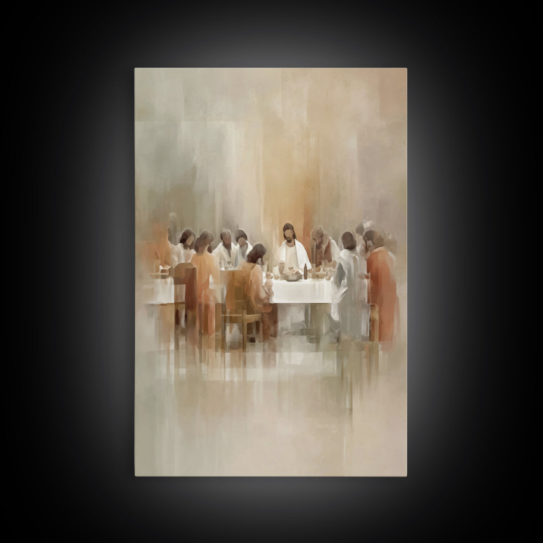 Table Of Grace – Framed Canvas Print – Christian Wall Art – Jesus Painting – Christian Art Canvas – Modern Christian Art – Christian Decor