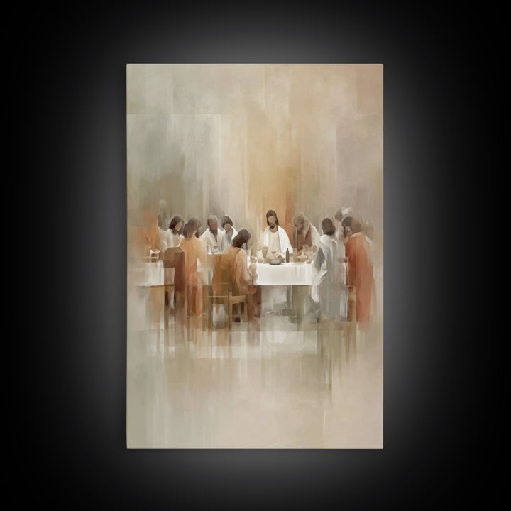 Table Of Grace – Framed Canvas Print – Christian Wall Art – Jesus Painting – Christian Art Canvas – Modern Christian Art – Christian Decor