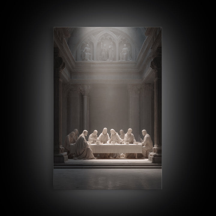 Holy Sanctuary Light – Framed Canvas Print – Christian Art Canvas – Jesus Painting – Moody Christian Art – Christian Wall Art – Christian D