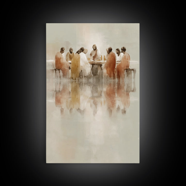 Radiant Communion, Framed Canvas Print, Christian Art Canvas, Modern Christian Art, Jesus Painting, Large Christian Art, Christian Wall Art