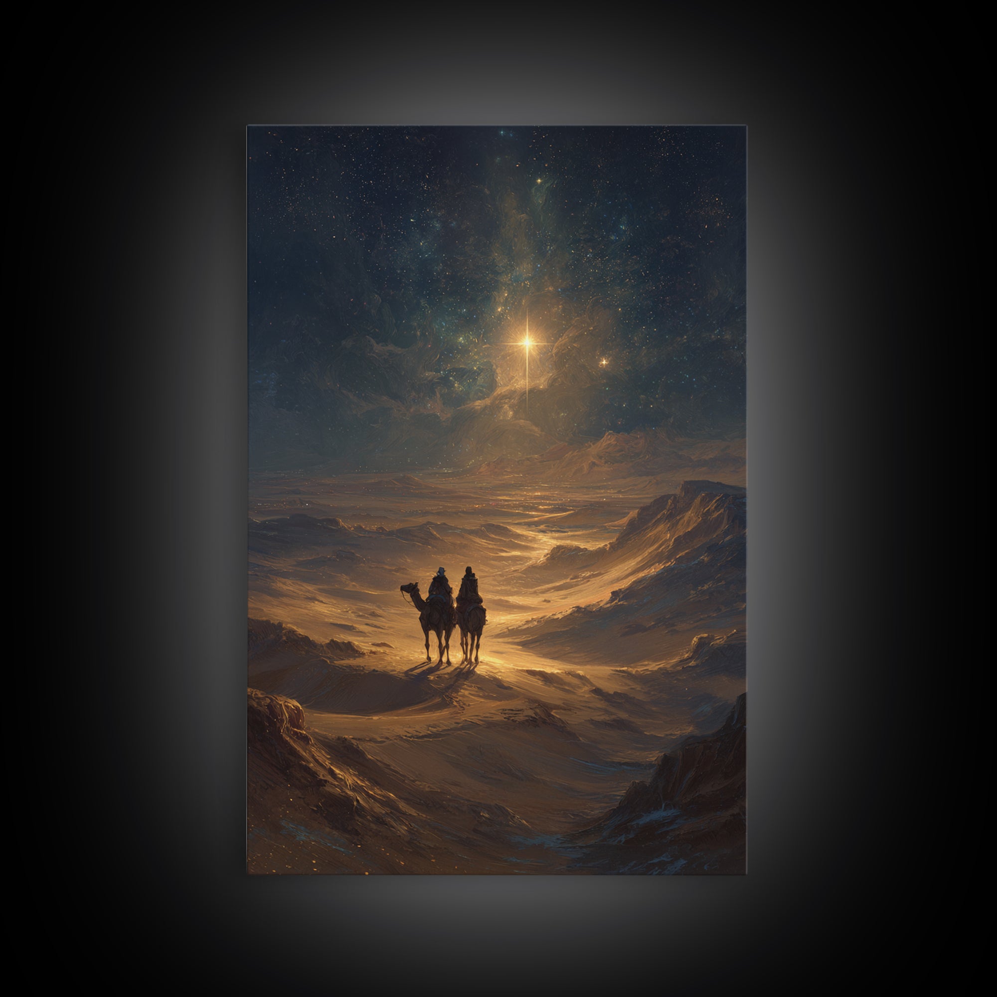 Star Of Wonder | Framed Canvas Print | Christian Wall Art | Christmas Art Prints | Christian Christmas Decor | Christian Art Canvas | Jesus