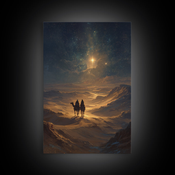 Star Of Wonder | Framed Canvas Print | Christian Wall Art | Christmas Art Prints | Christian Christmas Decor | Christian Art Canvas | Jesus