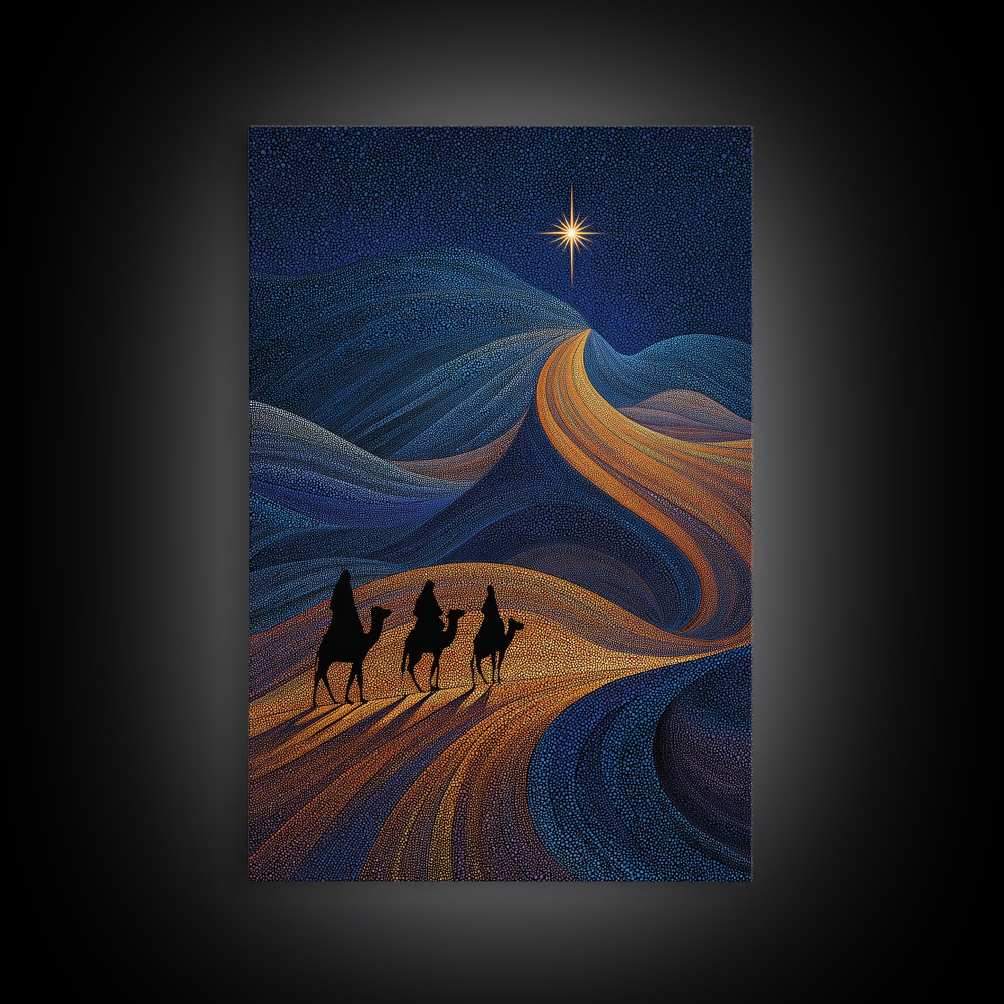Celestial Pathway, Framed Canvas Print, Christian Art Canvas, Christian Christmas Art, Christmas Wall Art, Christian Painting, Jesus Art Pr