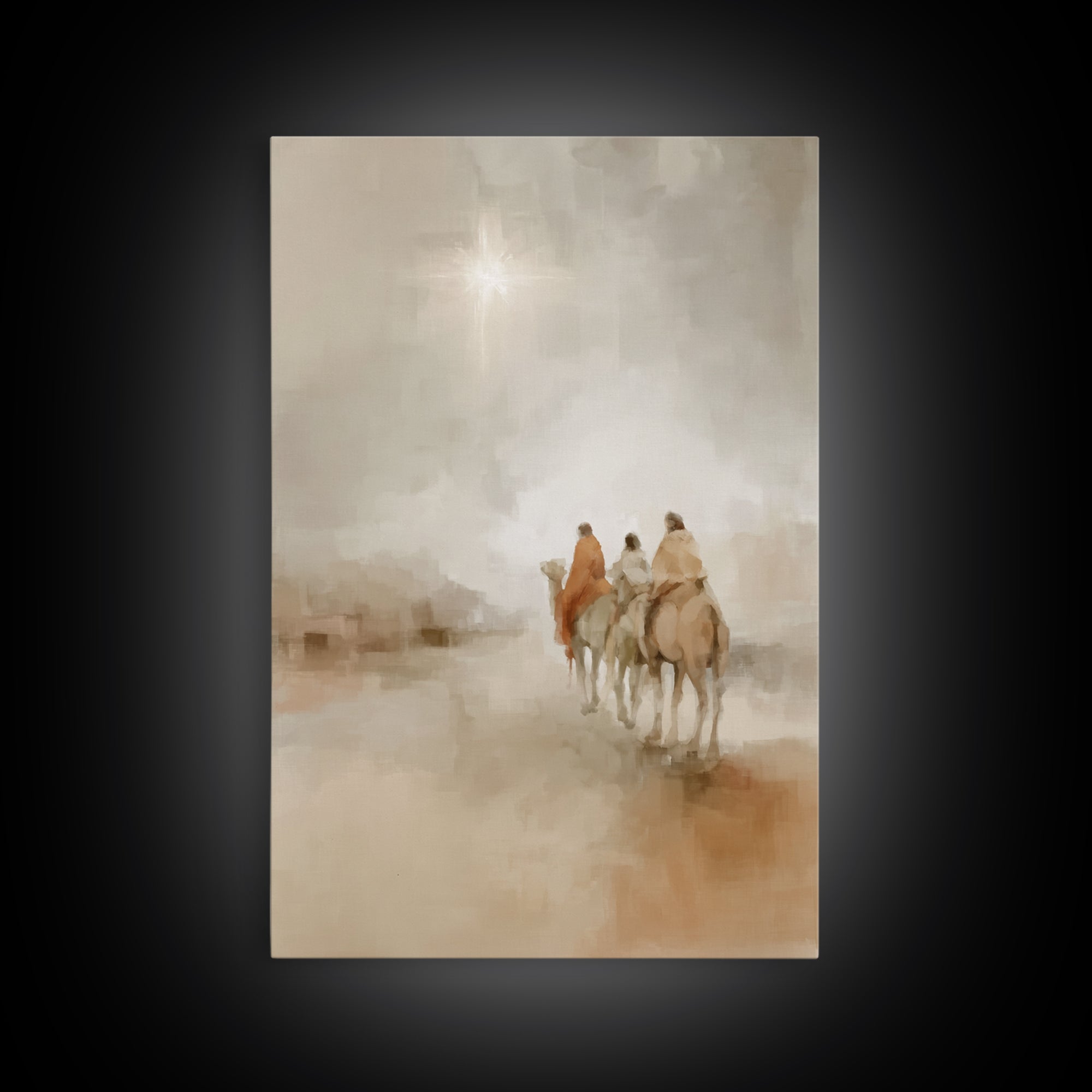 Journey Of Faith | Framed Canvas Print | Christian Art Canvas | Christian Christmas Art | Christian Wall Art | Christmas Canvas Wall Art |
