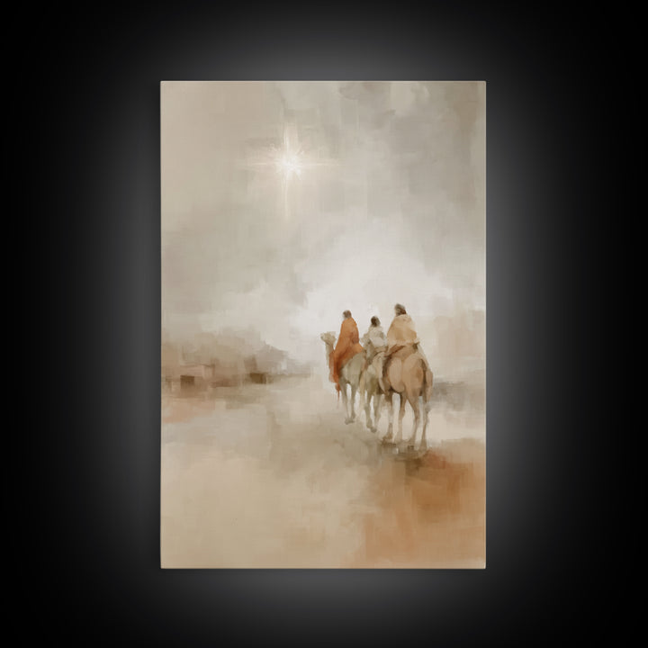 Journey Of Faith | Framed Canvas Print | Christian Art Canvas | Christian Christmas Art | Christian Wall Art | Christmas Canvas Wall Art |