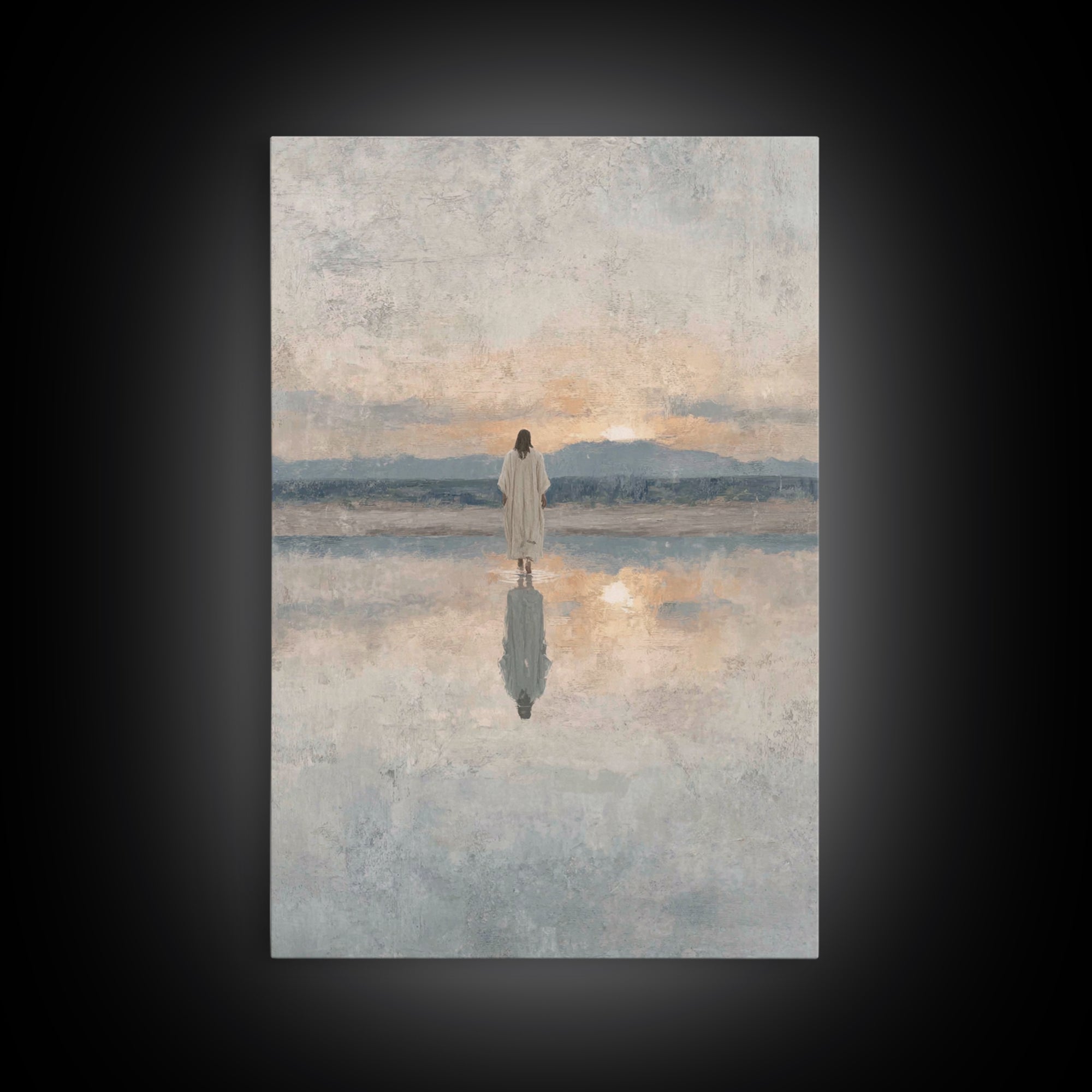 Desert Pilgrims – Framed Canvas Print – Christian Wall Art – Christian Art Canvas – Moody Christian Art – Christmas Art Prints