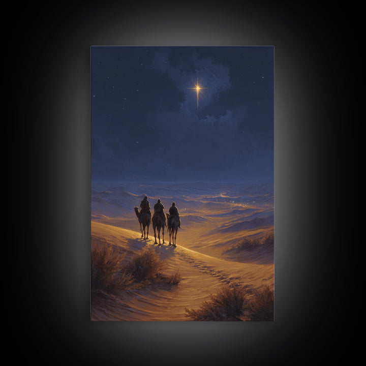 Star Of Bethlehem – Framed Canvas Print – Christian Wall Art – Christian Art Canvas – Christian Christmas Art – Christmas Wall Art – Jesus