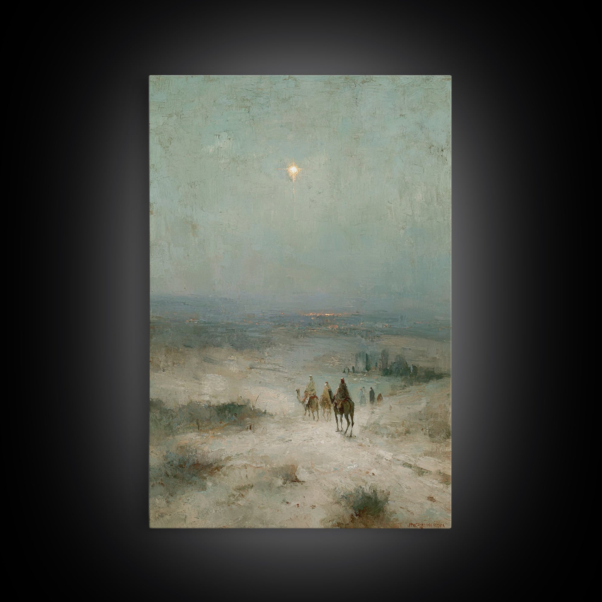 Threefold Promise – Framed Canvas Print – Christian Art Print – Christmas Wall Art – Christian Christmas – Christian Art Canvas – Jesus Pai