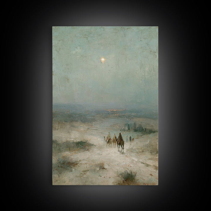 Threefold Promise – Framed Canvas Print – Christian Art Print – Christmas Wall Art – Christian Christmas – Christian Art Canvas – Jesus Pai
