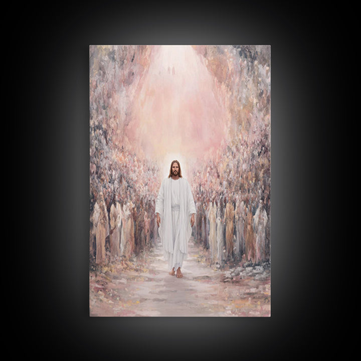 Heaven’s Host, Framed Canvas Print, Christian Art Canvas, Jesus Painting, Christian Wall Art, Christian Art Print, Large Christian Painting