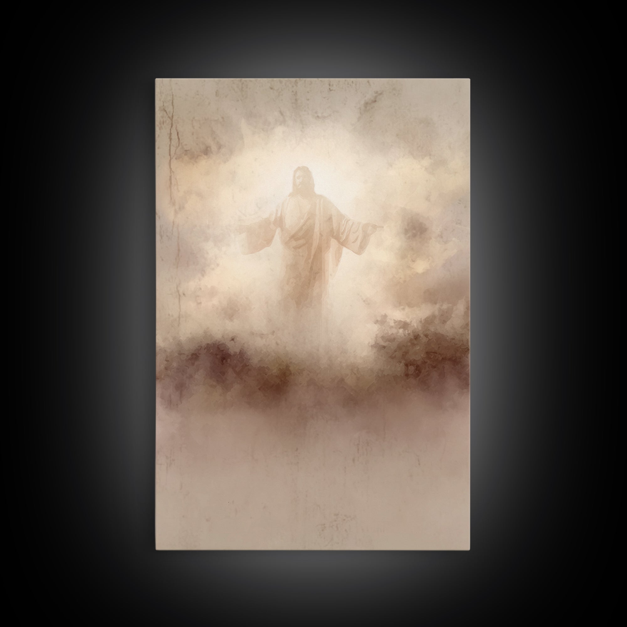 Glory Revealed, Framed Canvas Print, Jesus Painting, Christian Art Canvas, Christian Wall Art, Christian Art Work, Large Christian Painting