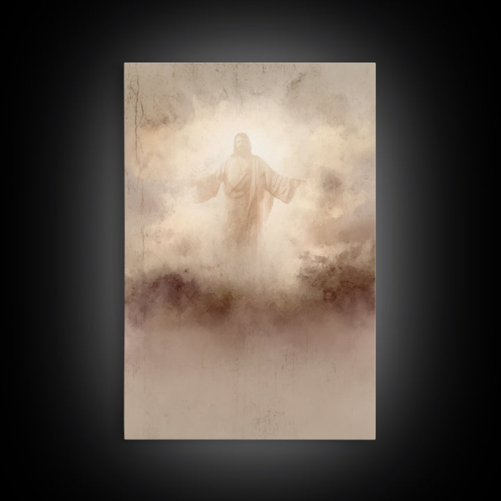 Glory Revealed, Framed Canvas Print, Jesus Painting, Christian Art Canvas, Christian Wall Art, Christian Art Work, Large Christian Painting
