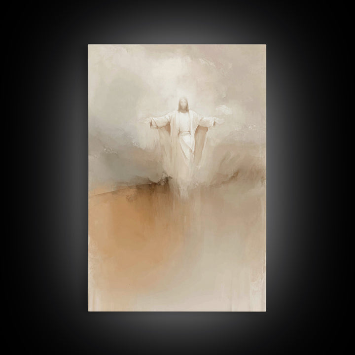 Heavenly Grace – Framed Canvas Print – Christian Wall Art – Jesus Painting – Christian Christmas Art – Christian Art