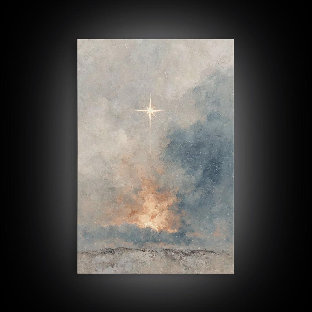 Shepherd’s Journey – Framed Canvas Print – Christian Wall Art – Christian Art Canvas – Christmas Art – Christian Christmas Art – Christian